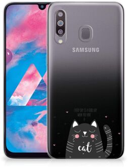 B2Ctelecom Telefoonhoesje met Naam Samsung Galaxy M30 Cat Good Day