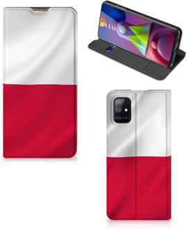 B2Ctelecom Telefoonhoesje met Naam Samsung Galaxy M51 Smartphone Hoesje Poolse Vlag