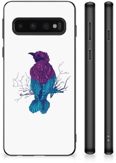 B2Ctelecom Telefoonhoesje met Naam Samsung Galaxy S10 Back Case Siliconen Hoesje met Zwarte rand Merel