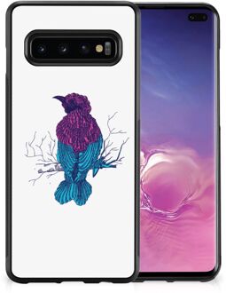 B2Ctelecom Telefoonhoesje met Naam Samsung Galaxy S10+ Back Case Siliconen Hoesje met Zwarte rand Merel