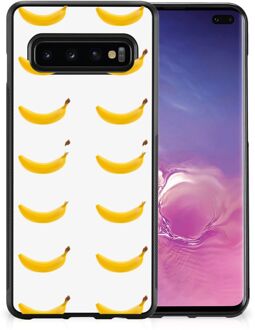 B2Ctelecom Telefoonhoesje met Naam Samsung Galaxy S10+ Silicone Back Cover met Zwarte rand Banana