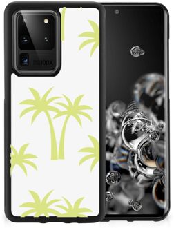 B2Ctelecom Telefoonhoesje met Naam Samsung Galaxy S20 Ultra Silicone Case met Zwarte rand Palmtrees