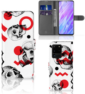 B2Ctelecom Telefoonhoesje met Naam Samsung Galaxy S20 Ultra Skull Rood