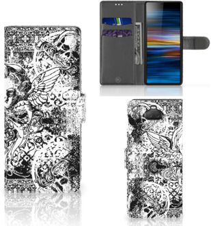 B2Ctelecom Telefoonhoesje met Naam Sony Xperia 10 Skulls Angel