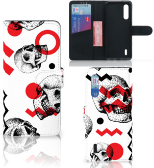 B2Ctelecom Telefoonhoesje met Naam Xiaomi Mi 9 Lite Skull Rood