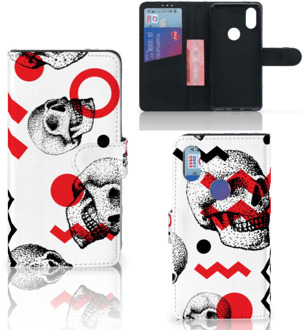 B2Ctelecom Telefoonhoesje met Naam Xiaomi Mi Mix 2s Skull Rood