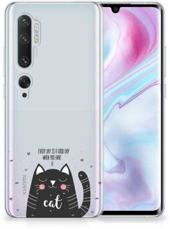 B2Ctelecom Telefoonhoesje met Naam Xiaomi Mi Note 10 Pro Cat Good Day