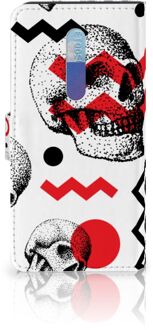 B2Ctelecom Telefoonhoesje met Naam Xiaomi Redmi K20 Pro Skull Rood