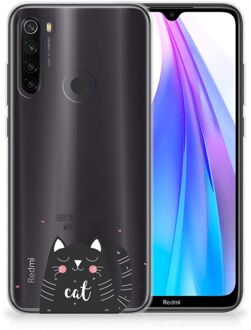 B2Ctelecom Telefoonhoesje met Naam Xiaomi Redmi Note 8T Cat Good Day