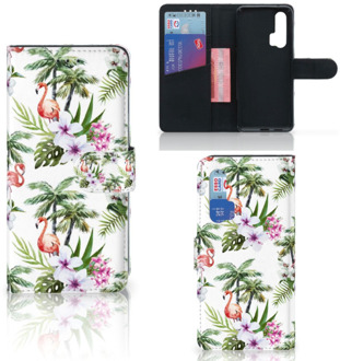 B2Ctelecom Telefoonhoesje met Pasjes Honor 20 Pro Flamingo Palms