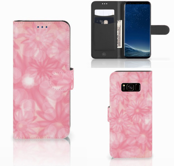 B2Ctelecom Telefoonhoesje met Pasjes Samsung Galaxy S8 Spring Flowers