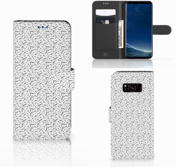 B2Ctelecom Telefoonhoesje met Pasjes Samsung Galaxy S8 Stripes Dots