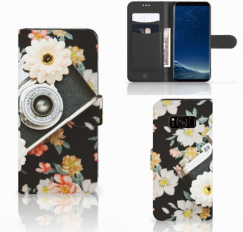 B2Ctelecom Telefoonhoesje met Pasjes Samsung Galaxy S8 Vintage Camera