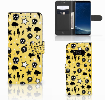 B2Ctelecom Telefoonhoesje met Pasjes Samsung S8 Punk Yellow