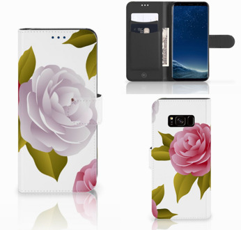 B2Ctelecom Telefoonhoesje met Pasjes Samsung S8 Roses