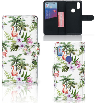 B2Ctelecom Telefoonhoesje met Pasjes Xiaomi Mi Mix 2s Flamingo Palms