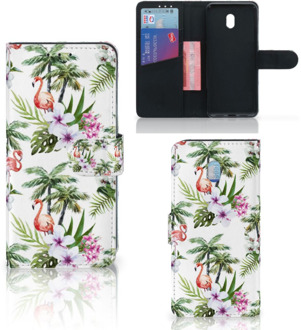 B2Ctelecom Telefoonhoesje met Pasjes Xiaomi Redmi 8A Flamingo Palms