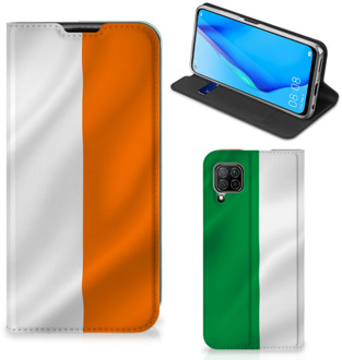 B2Ctelecom Telefoonhoesje met Pasjeshouder Huawei P40 Lite Smart Cover Ierse Vlag