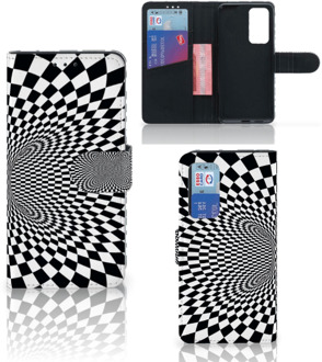 B2Ctelecom Telefoonhoesje met Pasjeshouder Huawei P40 Wallet Case Illusie