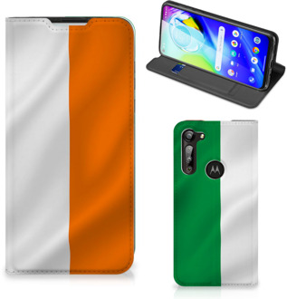 B2Ctelecom Telefoonhoesje met Pasjeshouder Motorola Moto G8 Power Smart Cover Ierse Vlag