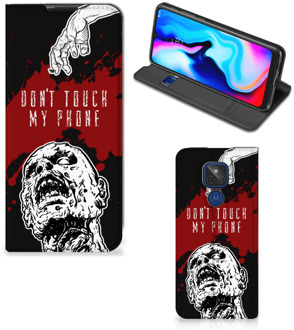 B2Ctelecom Telefoonhoesje met Pasjeshouder Motorola Moto G9 Play Smart Cover Zombie Blood