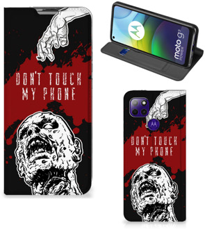 B2Ctelecom Telefoonhoesje met Pasjeshouder Motorola Moto G9 Power Smart Cover Zombie Blood