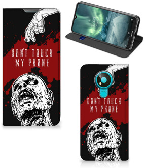 B2Ctelecom Telefoonhoesje met Pasjeshouder Nokia 3.4 Smart Cover Zombie Blood