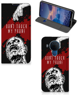 B2Ctelecom Telefoonhoesje met Pasjeshouder Nokia 5.4 Smart Cover Zombie Blood