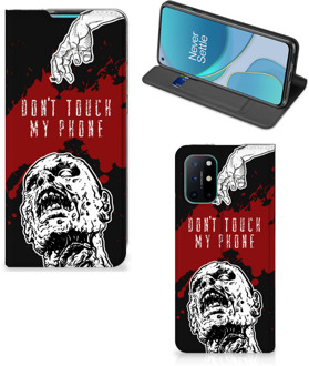 B2Ctelecom Telefoonhoesje met Pasjeshouder OnePlus 8T Smart Cover Zombie Blood