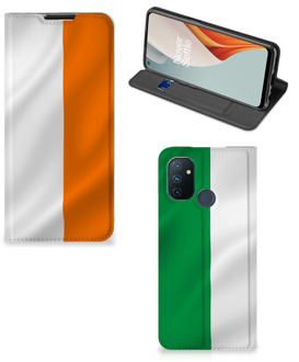 B2Ctelecom Telefoonhoesje met Pasjeshouder OnePlus Nord N100 Smart Cover Ierse Vlag