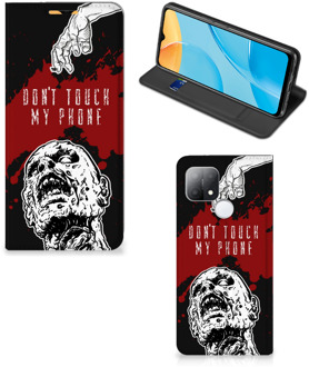 B2Ctelecom Telefoonhoesje met Pasjeshouder OPPO A15 Smart Cover Zombie Blood