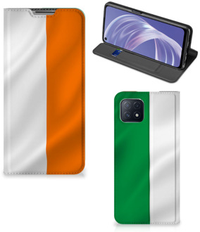 B2Ctelecom Telefoonhoesje met Pasjeshouder OPPO A73 5G Smart Cover Ierse Vlag