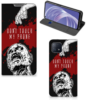 B2Ctelecom Telefoonhoesje met Pasjeshouder OPPO A73 5G Smart Cover Zombie Blood