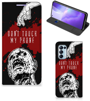 B2Ctelecom Telefoonhoesje met Pasjeshouder OPPO Find X3 Lite Smart Cover Zombie Blood