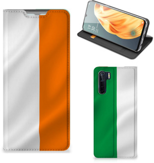 B2Ctelecom Telefoonhoesje met Pasjeshouder OPPO Reno3 | A91 Smart Cover Ierse Vlag