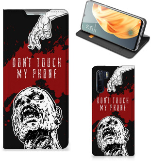 B2Ctelecom Telefoonhoesje met Pasjeshouder OPPO Reno3 | A91 Smart Cover Zombie Blood