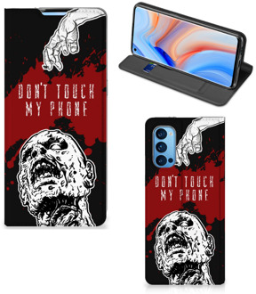 B2Ctelecom Telefoonhoesje met Pasjeshouder OPPO Reno4 Pro 5G Smart Cover Zombie Blood