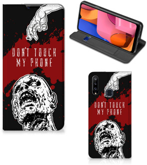 B2Ctelecom Telefoonhoesje met Pasjeshouder Samsung Galaxy A20s Smart Cover Zombie Blood