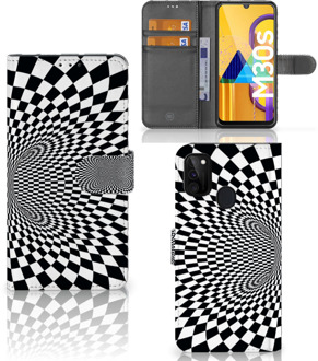 B2Ctelecom Telefoonhoesje met Pasjeshouder Samsung Galaxy M21 Wallet Case Illusie