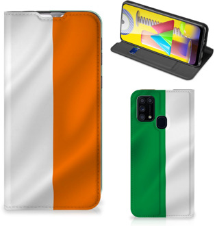 B2Ctelecom Telefoonhoesje met Pasjeshouder Samsung Galaxy M31 Smart Cover Ierse Vlag