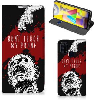 B2Ctelecom Telefoonhoesje met Pasjeshouder Samsung Galaxy M31 Smart Cover Zombie Blood