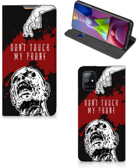 B2Ctelecom Telefoonhoesje met Pasjeshouder Samsung Galaxy M51 Smart Cover Zombie Blood