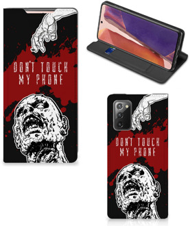 B2Ctelecom Telefoonhoesje met Pasjeshouder Samsung Galaxy Note20 Smart Cover Zombie Blood