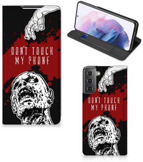 B2Ctelecom Telefoonhoesje met Pasjeshouder Samsung Galaxy S21 Plus Smart Cover Zombie Blood