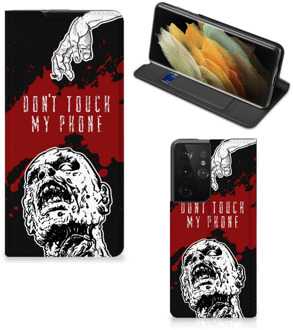 B2Ctelecom Telefoonhoesje met Pasjeshouder Samsung Galaxy S21 Ultra Smart Cover Zombie Blood