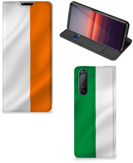 B2Ctelecom Telefoonhoesje met Pasjeshouder Sony Xperia 5 II Smart Cover Ierse Vlag