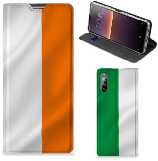 B2Ctelecom Telefoonhoesje met Pasjeshouder Sony Xperia L4 Smart Cover Ierse Vlag