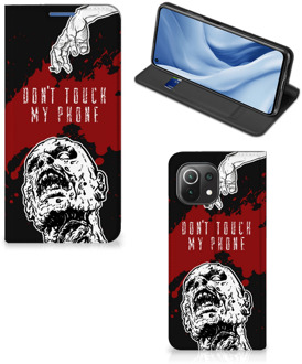 B2Ctelecom Telefoonhoesje met Pasjeshouder Xiaomi Mi 11 Lite Smart Cover Zombie Blood