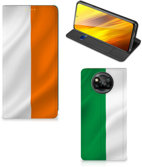 B2Ctelecom Telefoonhoesje met Pasjeshouder Xiaomi Poco X3 Smart Cover Ierse Vlag