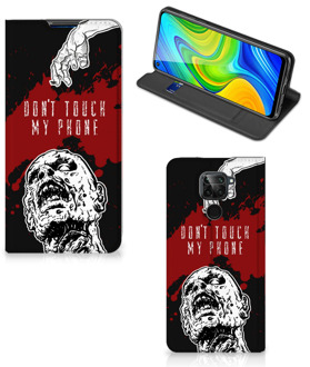 B2Ctelecom Telefoonhoesje met Pasjeshouder Xiaomi Redmi Note 9 Smart Cover Zombie Blood